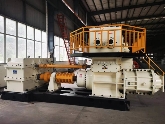 Vacuümextruder in twee stadia Clay Brick Machine Production Line die Schacht mengen