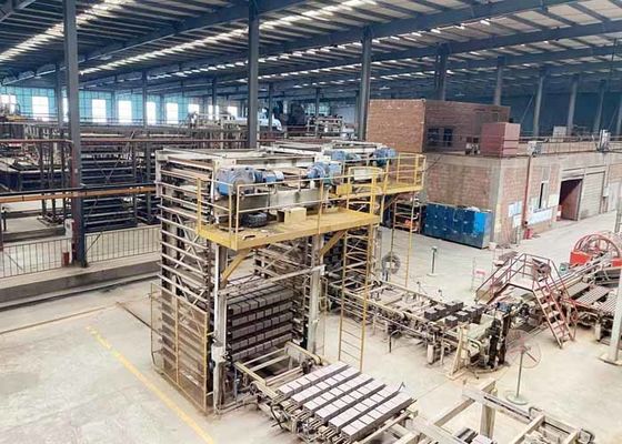 Tunneloven Automatische productielijn voor het maken van kleiholle blokken met tunneldroger en grote capaciteit 800 ton/dag