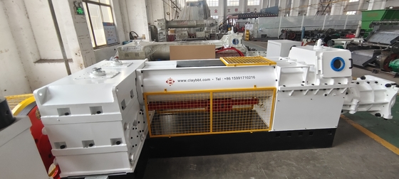 Hoog vochtgehalte van klei stenen vacuüm extruder machines met maximale extruderdruk 2,2mpa
